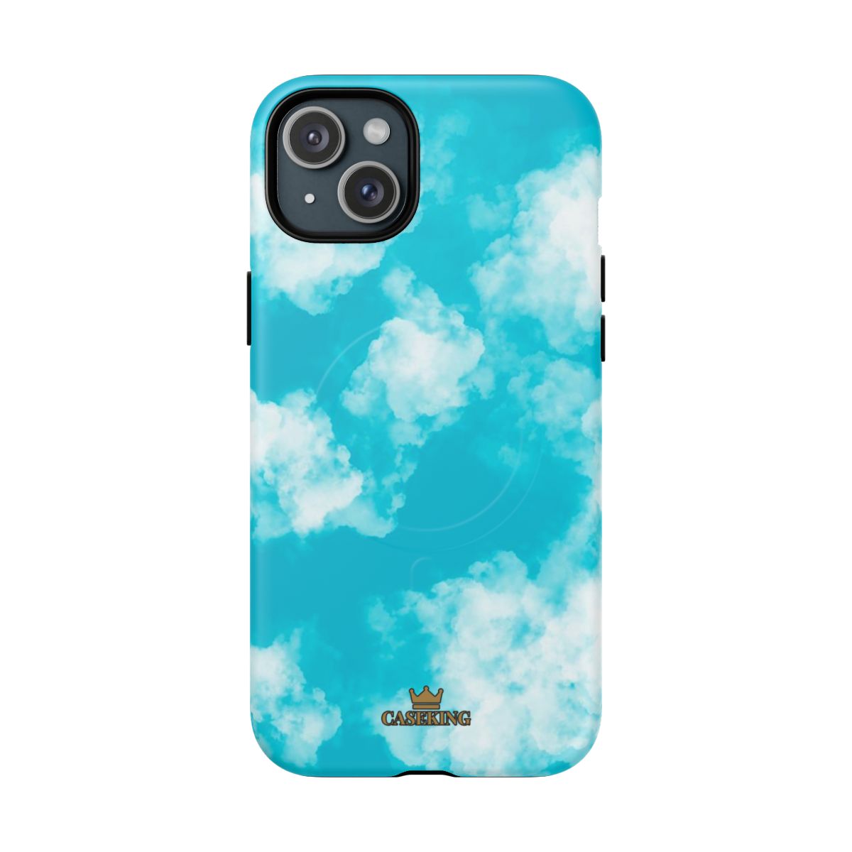 Cloudy Sky MagSafe-compatible tough case on iPhone 15 Plus, matte finish