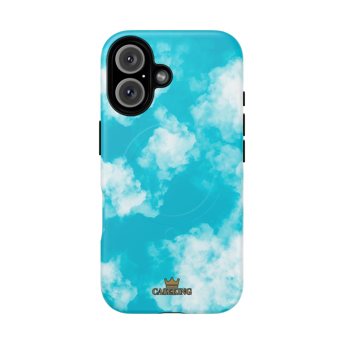 Cloudy Sky MagSafe-compatible tough case on iPhone 16, matte finish