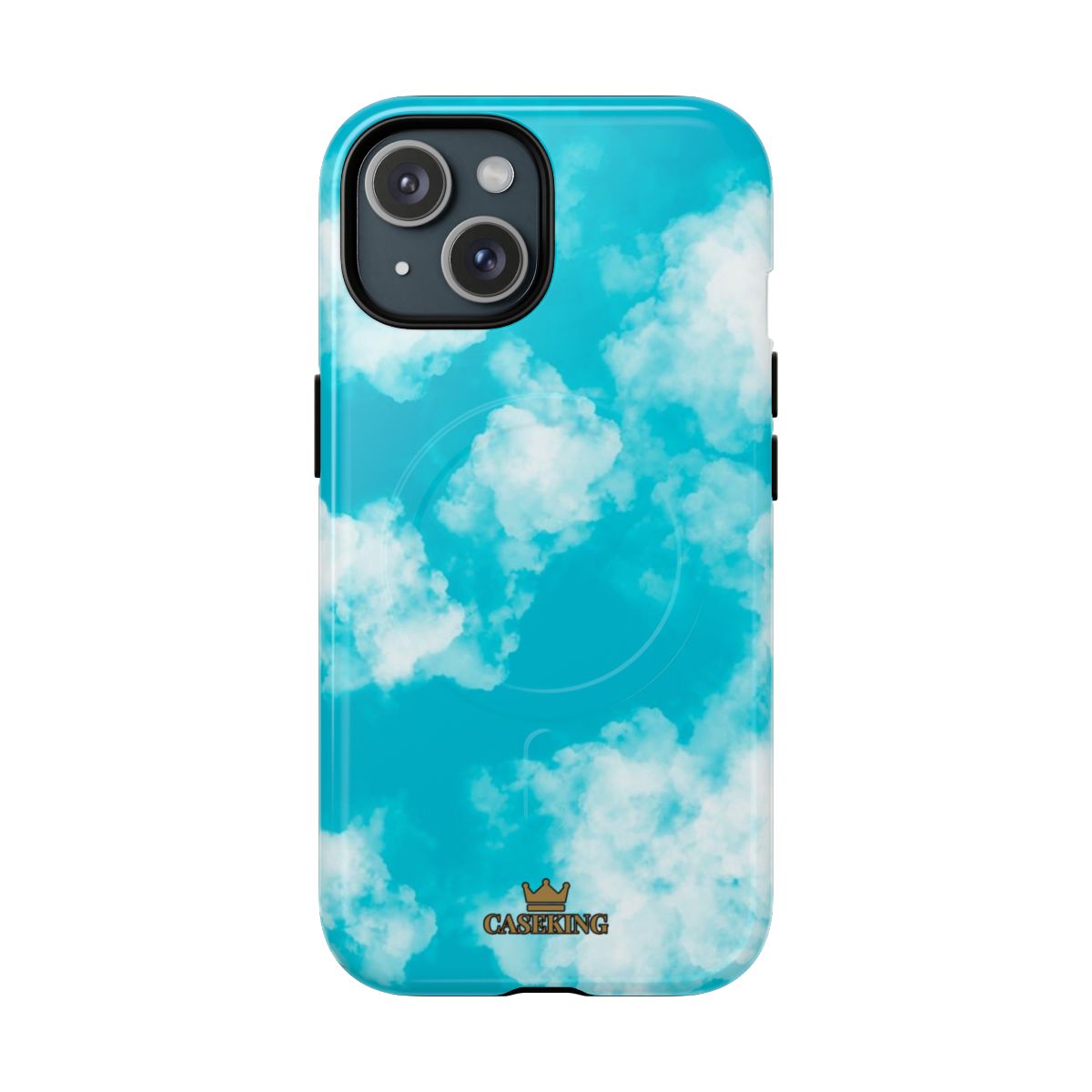 Cloudy Sky MagSafe-compatible tough case on iPhone 15, glossy finish
