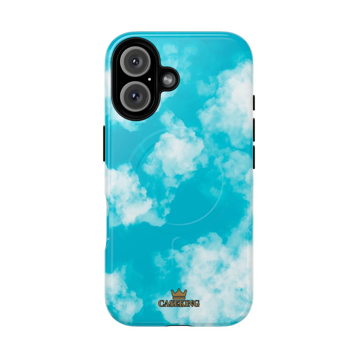 Cloudy Sky MagSafe-compatible tough case on iPhone 16, glossy finish
