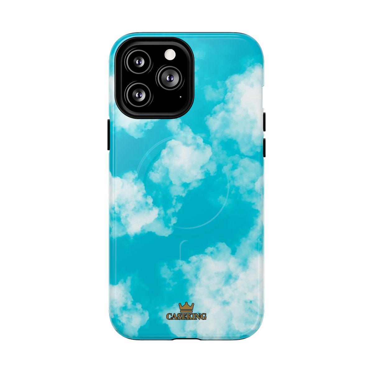 Cloudy Sky MagSafe-compatible tough case on iPhone 13 Pro Max, glossy finish
