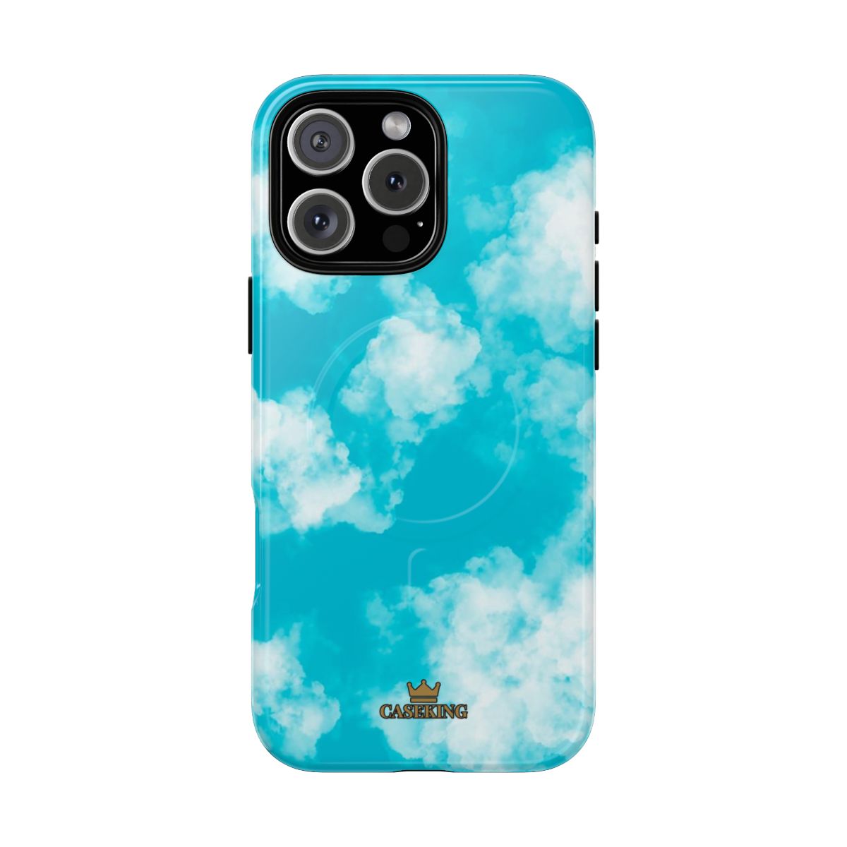 Cloudy Sky MagSafe-compatible tough case on iPhone 16 Pro Max, glossy finish