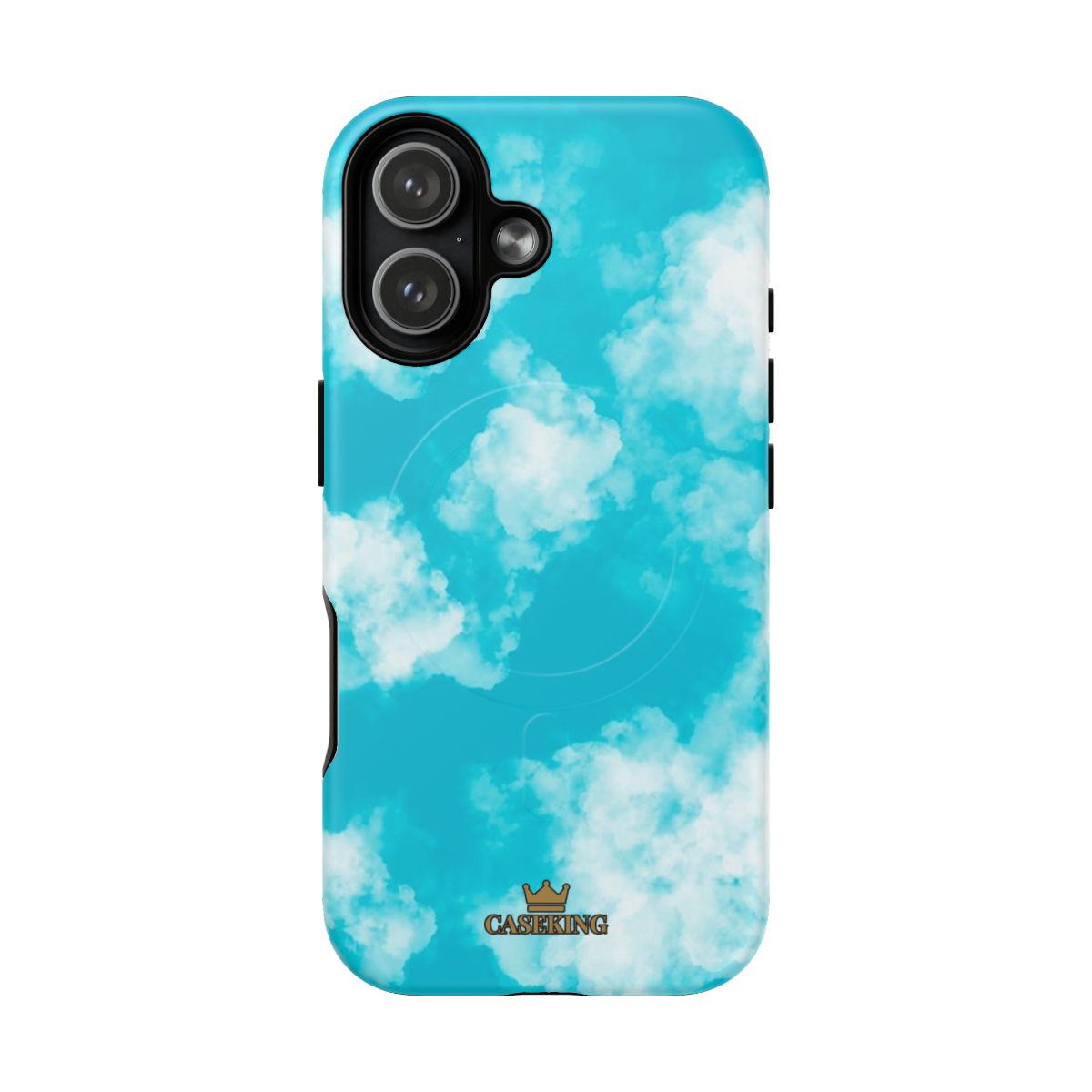 Cloudy Sky MagSafe-compatible tough case on iPhone 17, matte finish