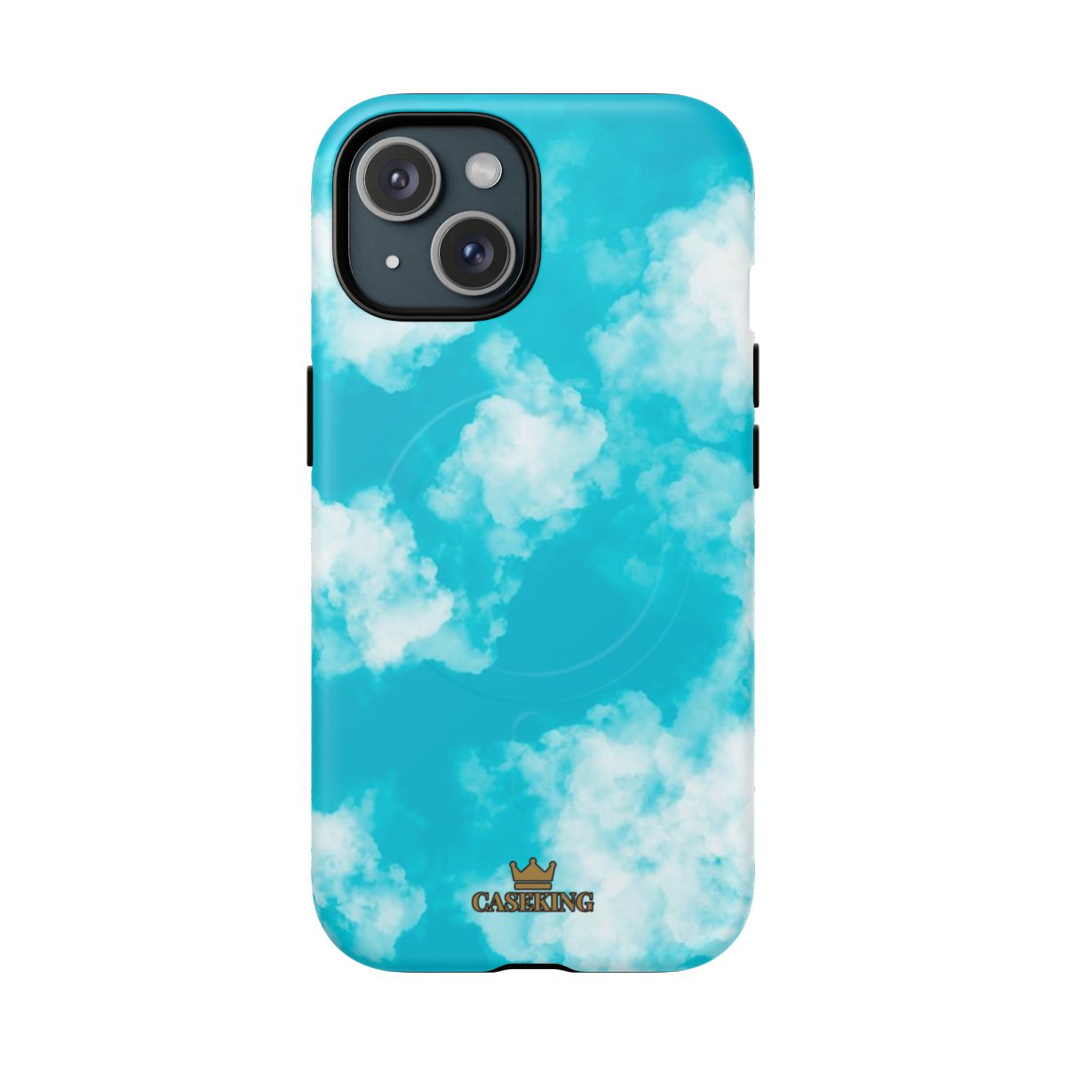 Cloudy Sky MagSafe-compatible tough case on iPhone 15, matte finish