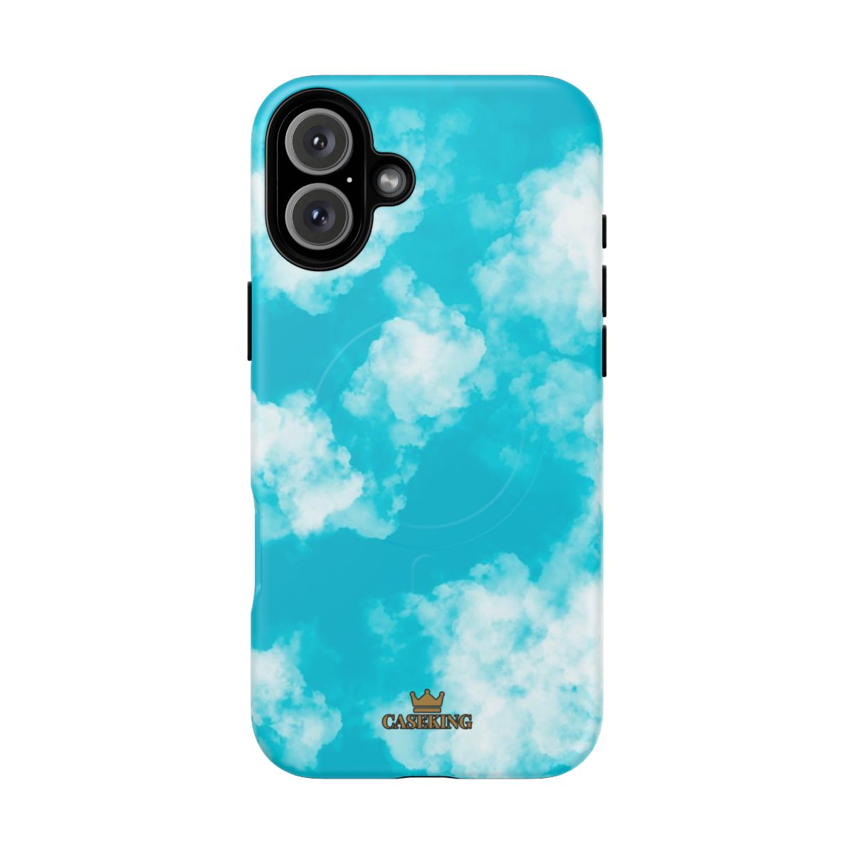 Cloudy Sky MagSafe-compatible tough case on iPhone 16 Plus, matte finish
