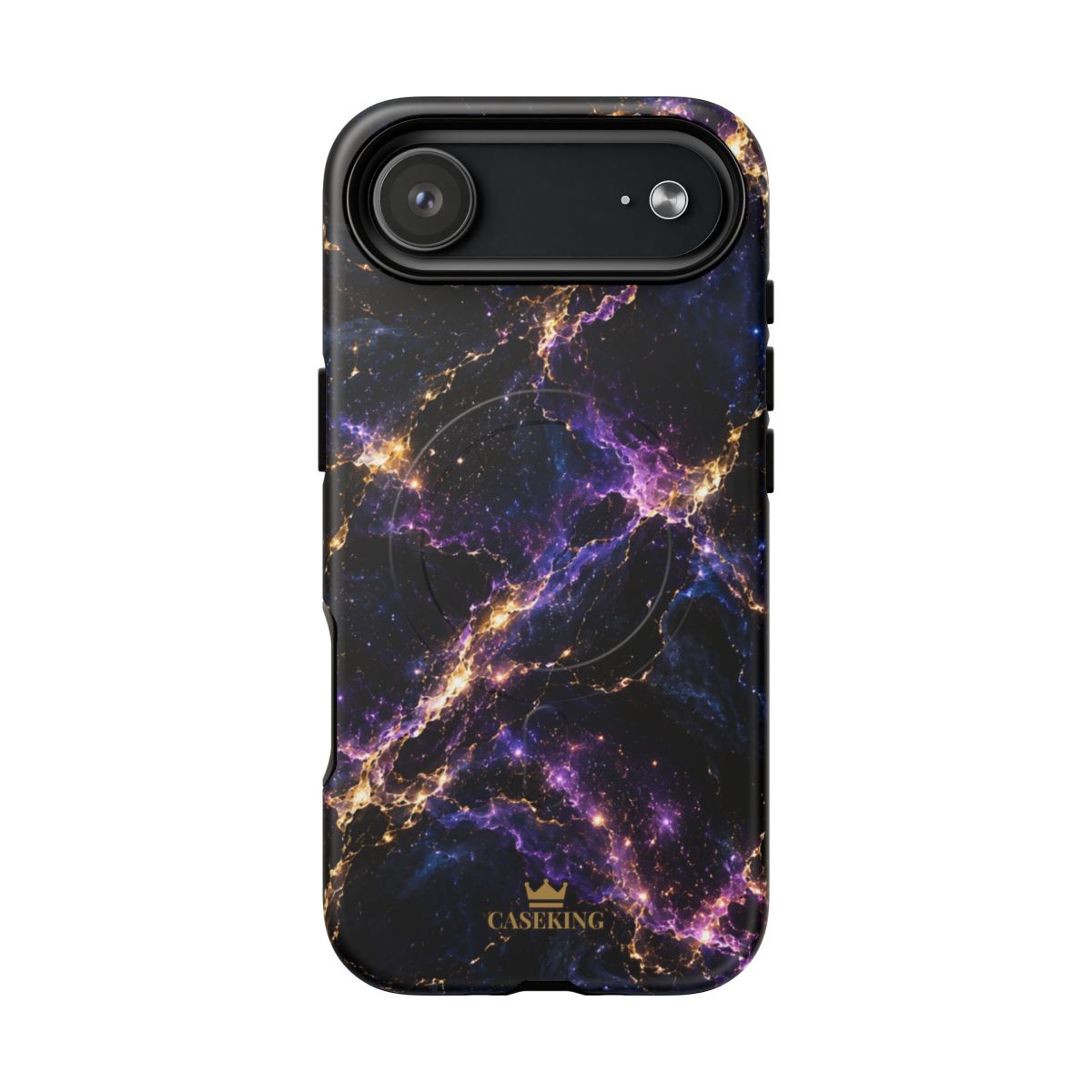 Cosmic Purple MagSafe-compatible tough case on iPhone 17 Air, matte finish