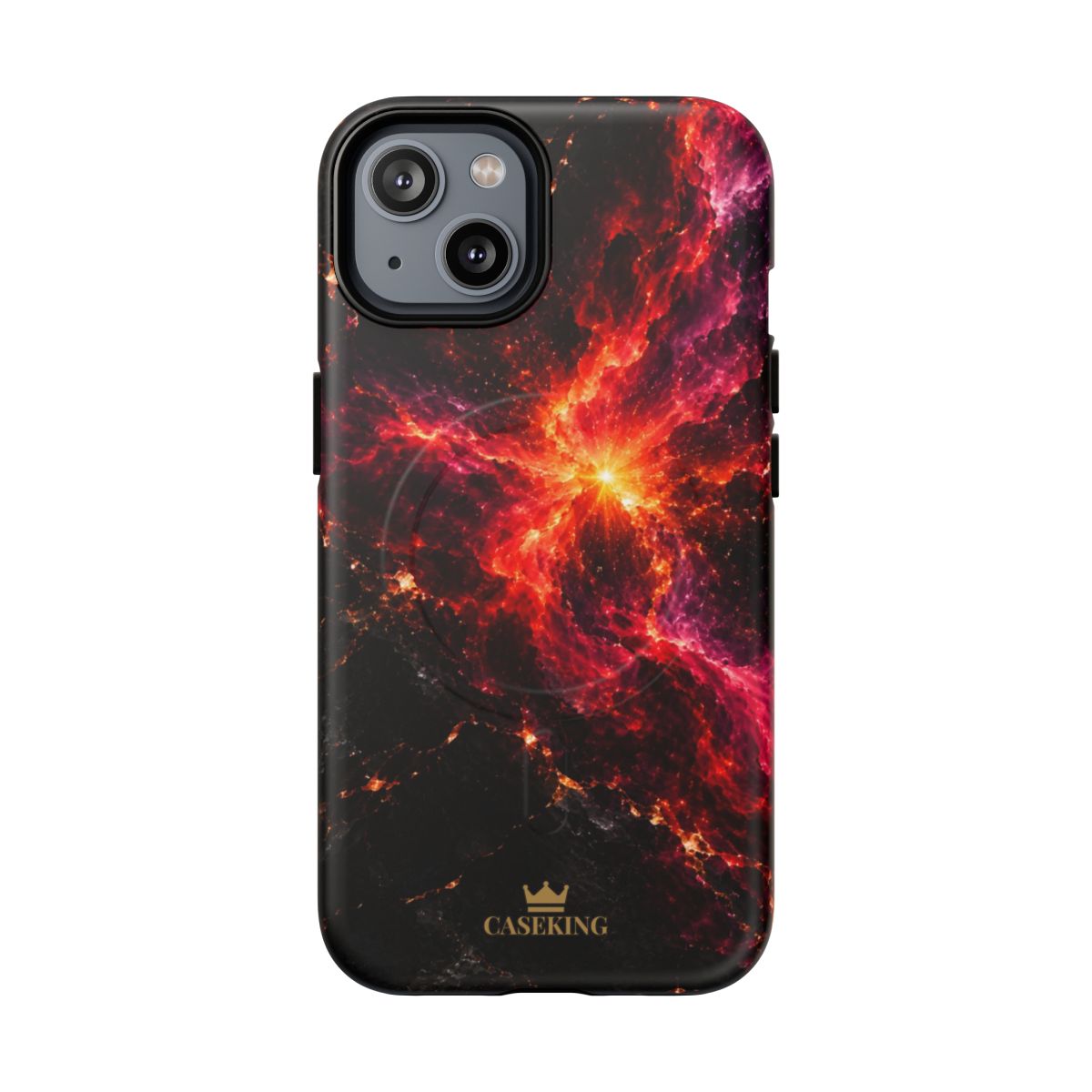 Crimson Nova MagSafe-compatible tough case on iPhone 14, matte finish