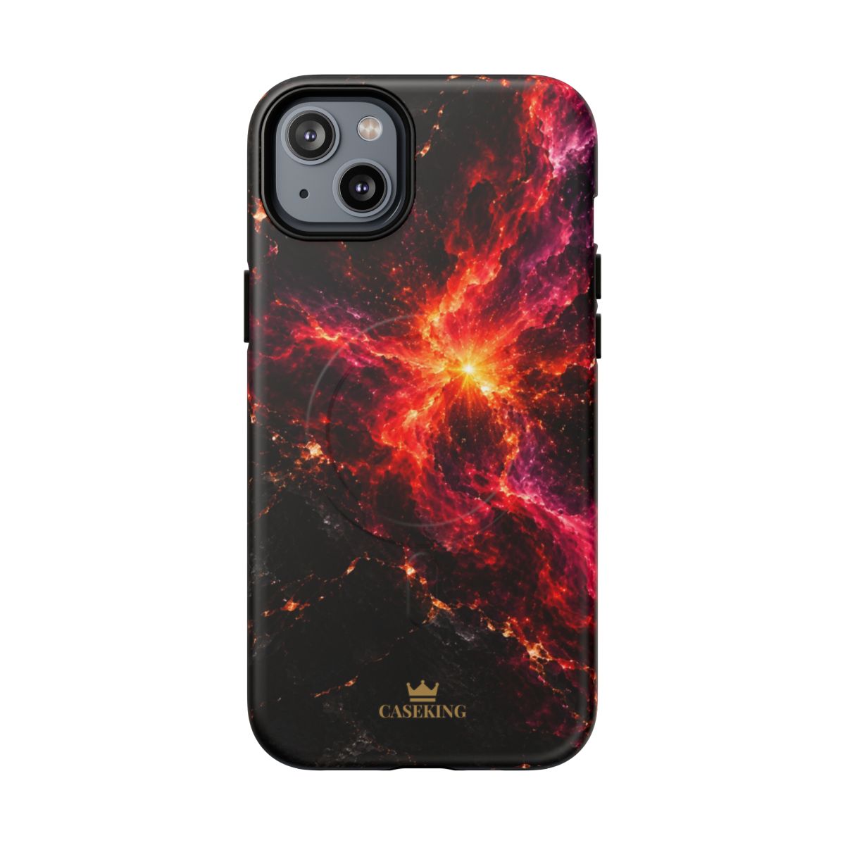 Crimson Nova MagSafe-compatible tough case on iPhone 14 Plus, matte finish