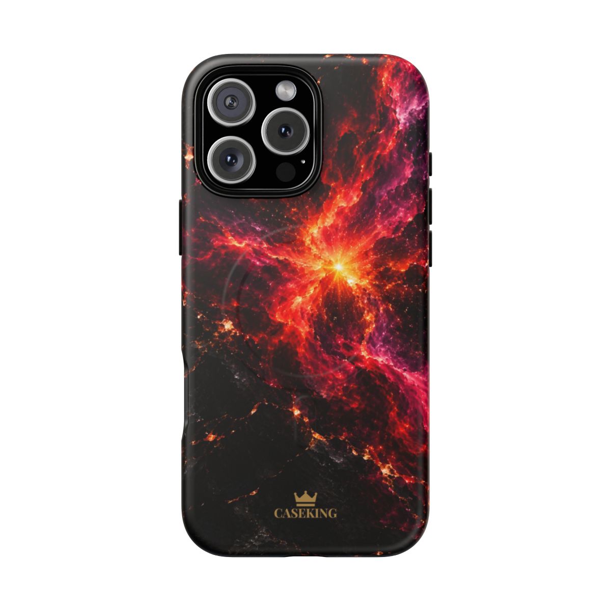 Crimson Nova MagSafe-compatible tough case on iPhone 16 Pro Max, matte finish