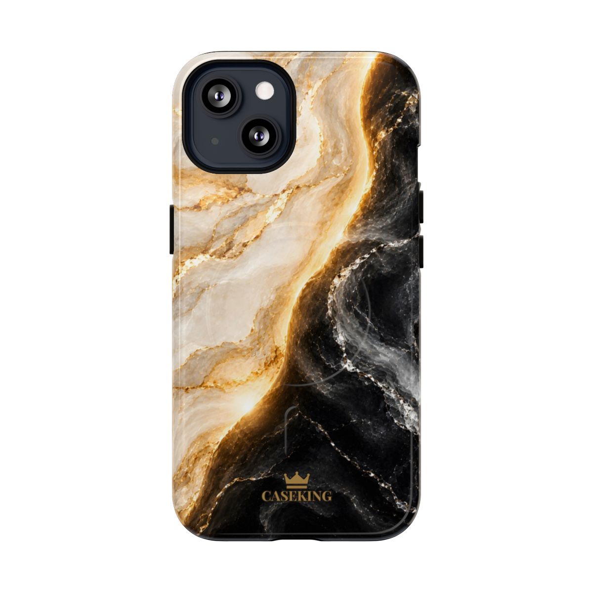 Day & Night MagSafe-compatible tough case on iPhone 13, glossy finish