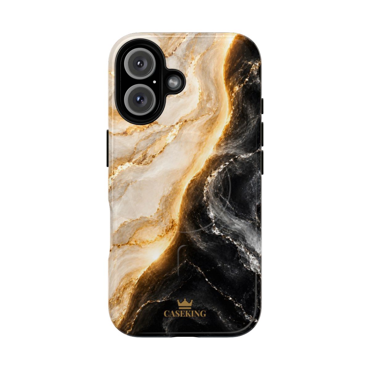 Day & Night MagSafe-compatible tough case on iPhone 16, glossy finish
