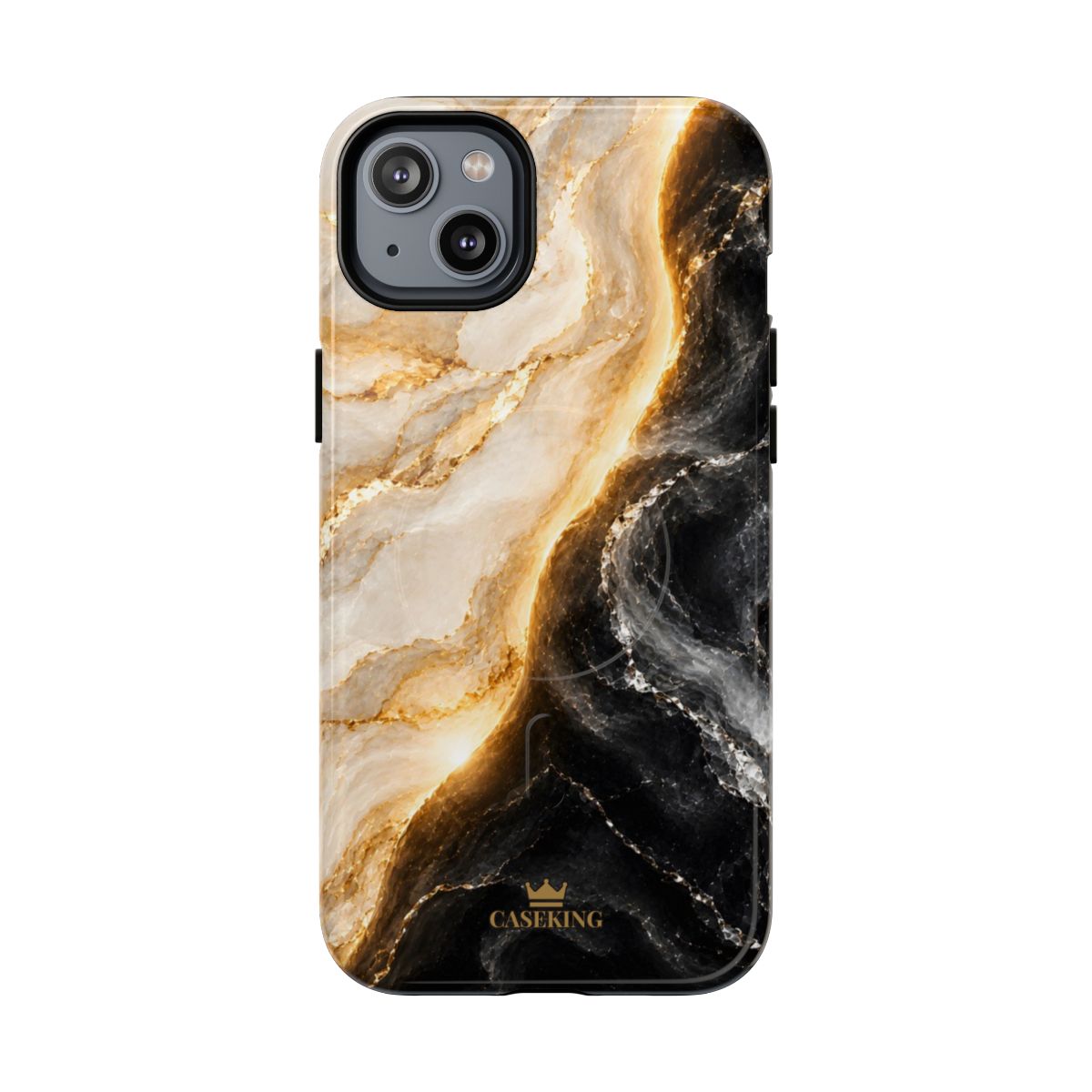 Day & Night MagSafe-compatible tough case on iPhone 14 Plus, glossy finish