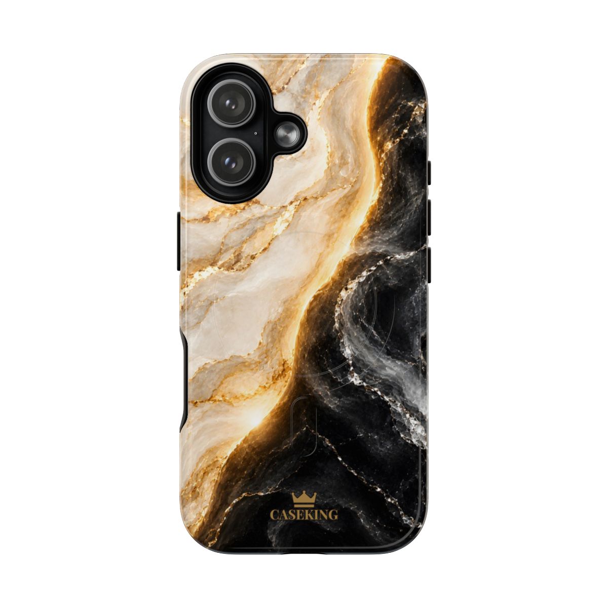 Day & Night MagSafe-compatible tough case on iPhone 17, glossy finish