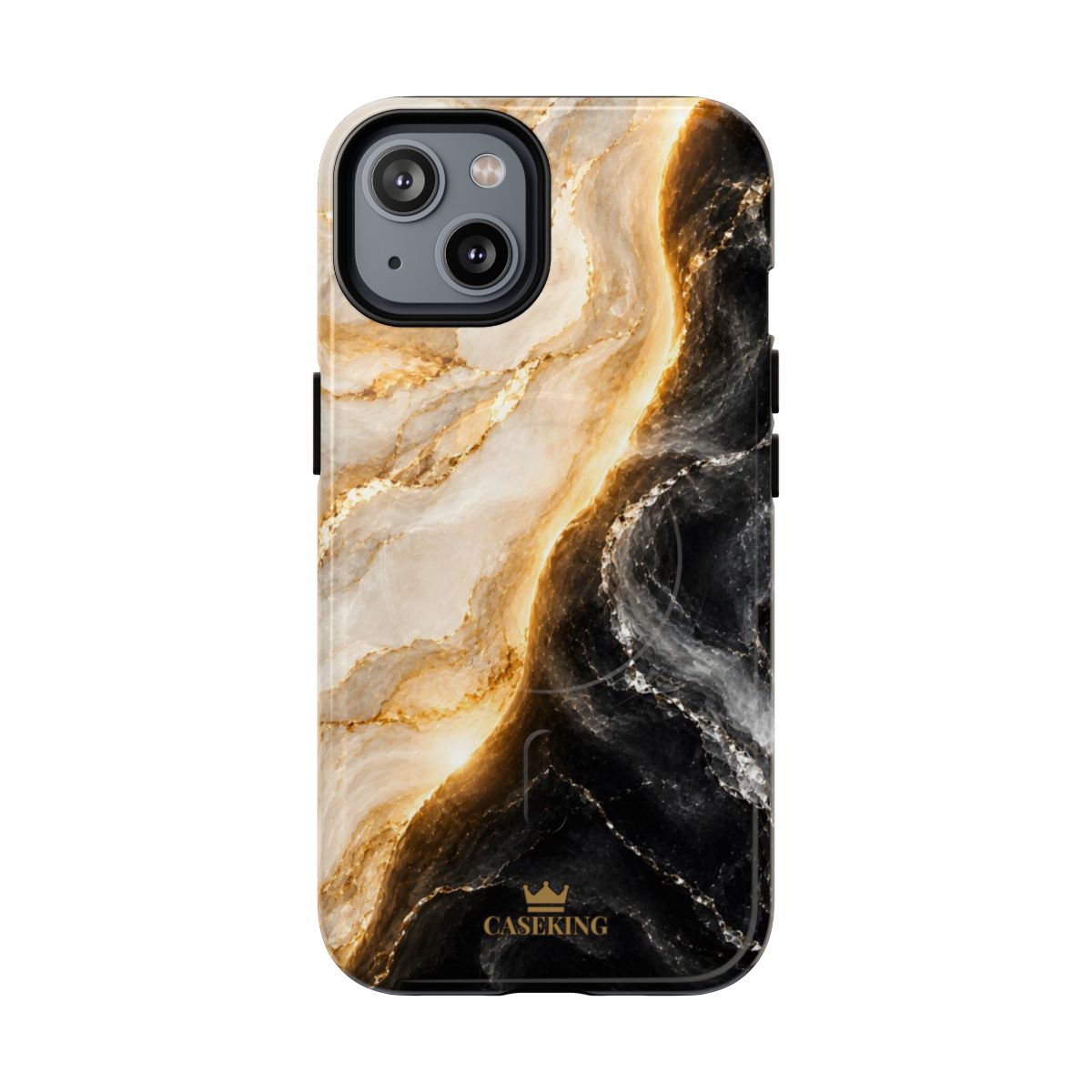 Day & Night MagSafe-compatible tough case on iPhone 14, glossy finish