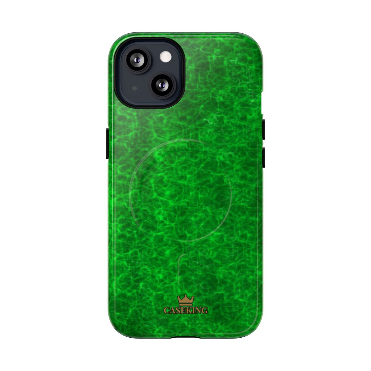 Emerald Gem MagSafe-compatible tough case on iPhone 13, glossy finish