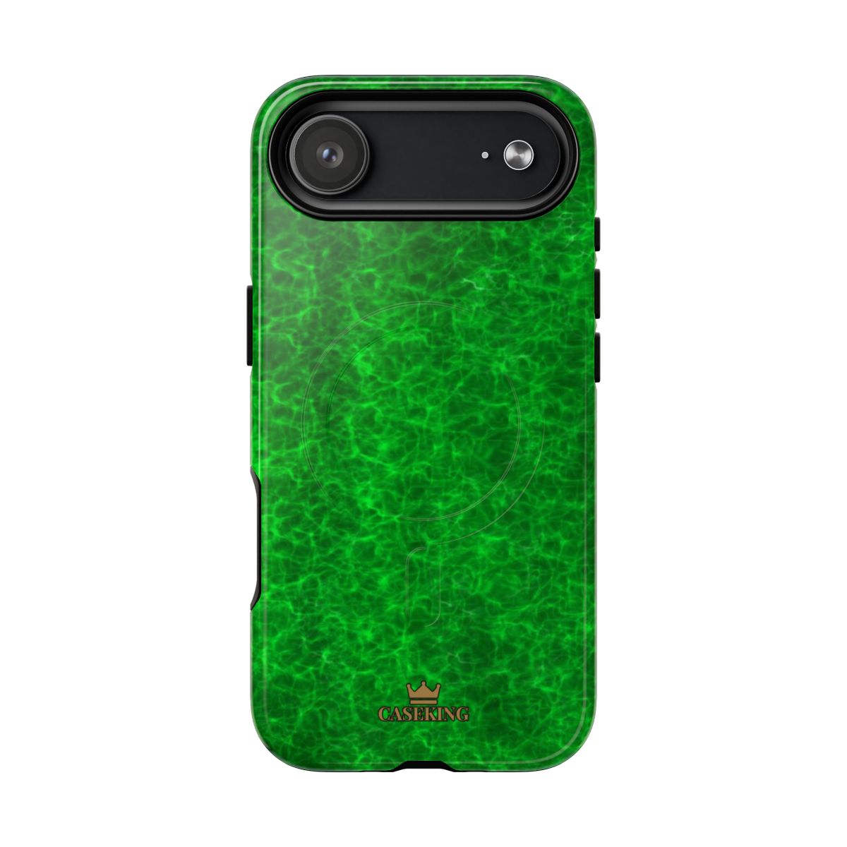 Emerald Gem MagSafe-compatible tough case on iPhone 17 Air, glossy finish