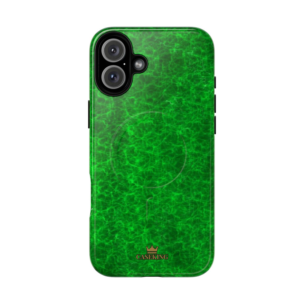 Emerald Gem MagSafe-compatible tough case on iPhone 16 Plus, glossy finish