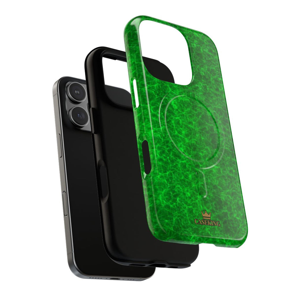 Emerald Gem MagSafe-compatible tough case on iPhone 16 Pro, glossy finish (case layers)