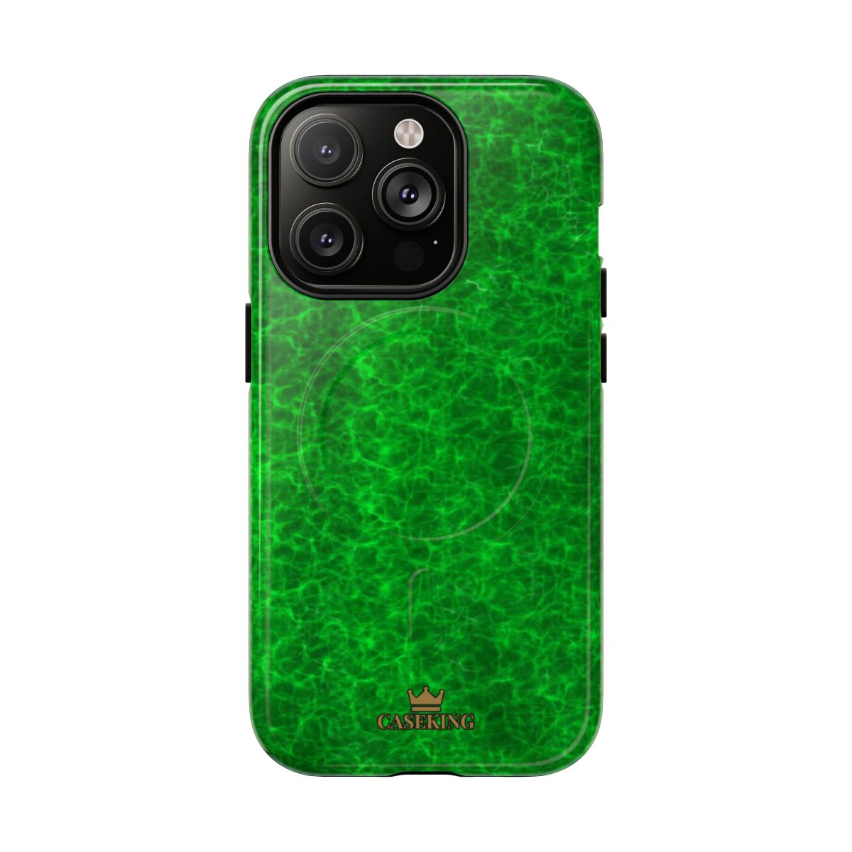 Emerald Gem MagSafe-compatible tough case on iPhone 14 Pro, glossy finish