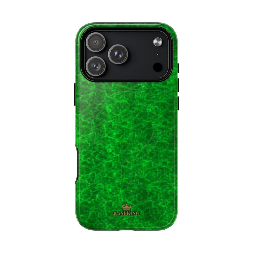 Emerald Gem MagSafe-compatible tough case on iPhone 18 Pro Max, glossy finish