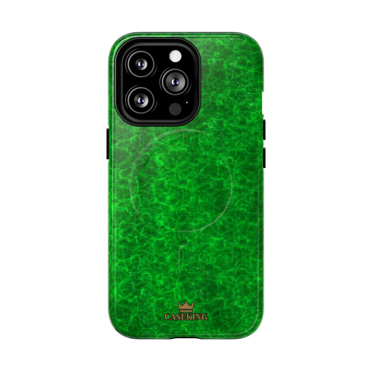 Emerald Gem MagSafe-compatible tough case on iPhone 13 Pro, glossy finish