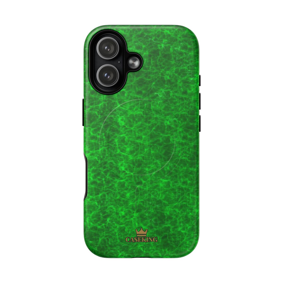 Emerald Gem MagSafe-compatible tough case on iPhone 17, matte finish