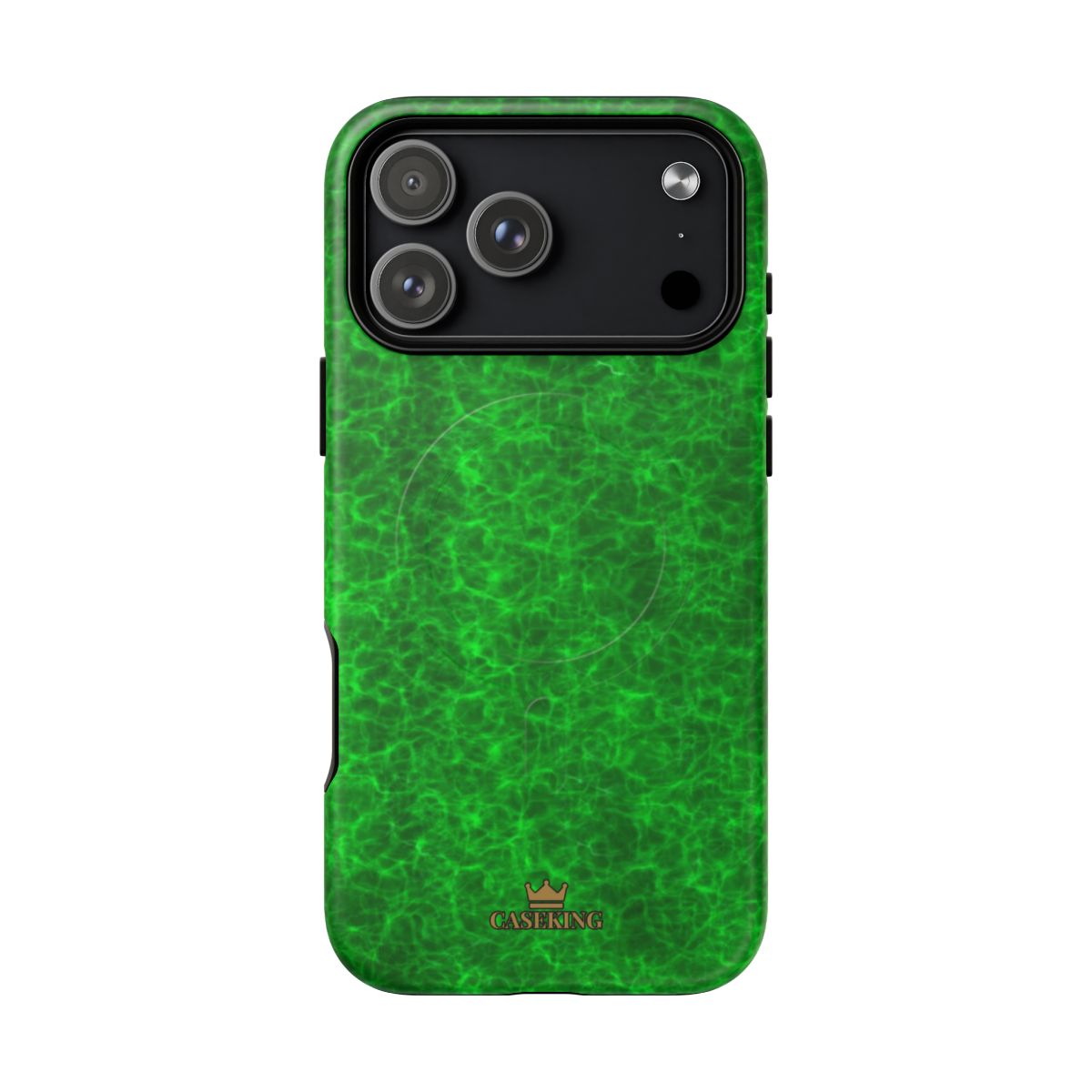 Emerald Gem MagSafe-compatible tough case on iPhone 18 Pro Max, matte finish