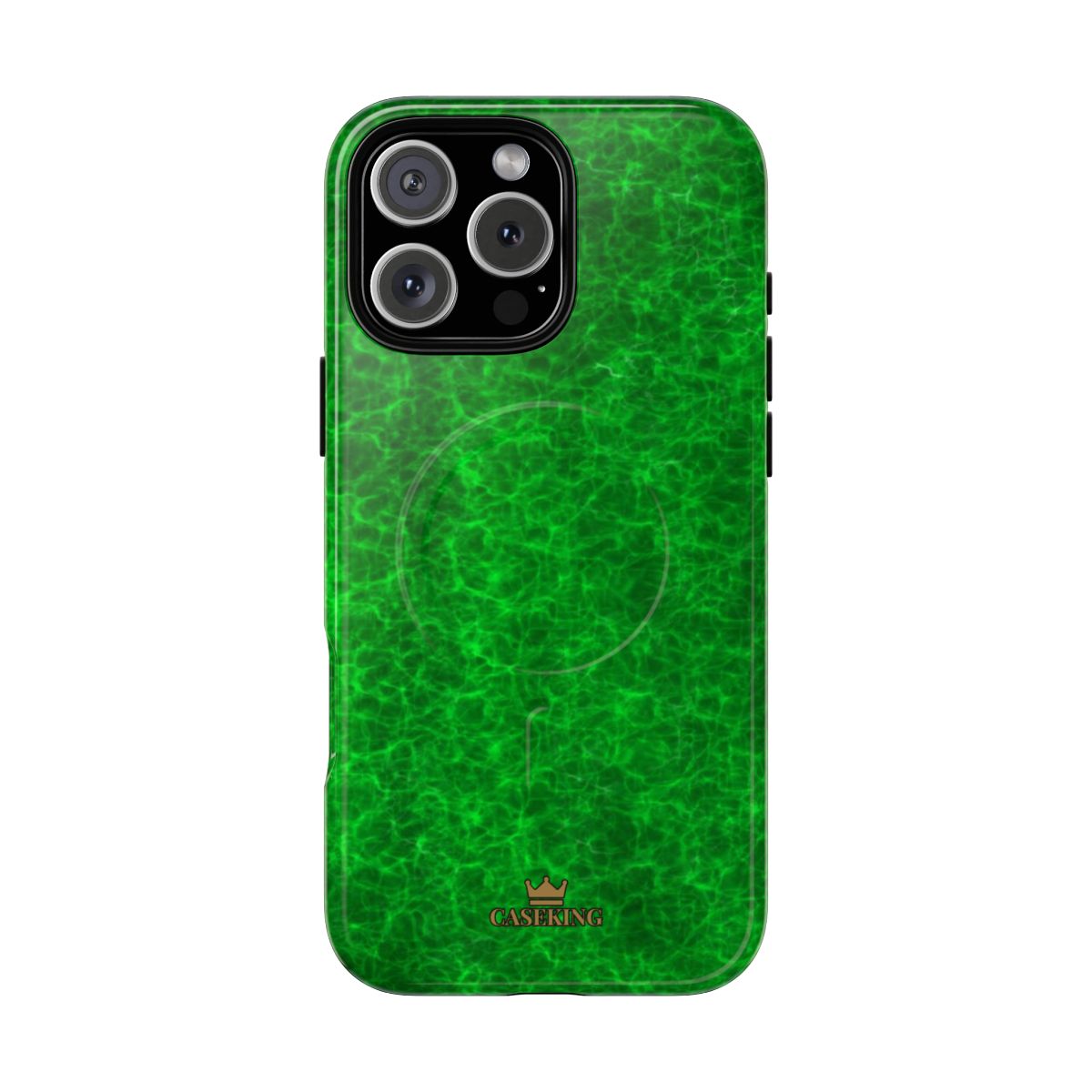 Emerald Gem MagSafe-compatible tough case on iPhone 16 Pro Max, glossy finish
