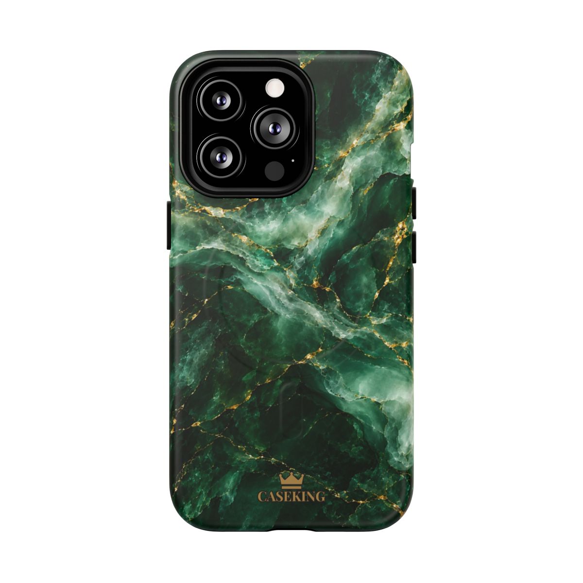 Emerald Jade MagSafe-compatible tough case on iPhone 13 Pro, matte finish