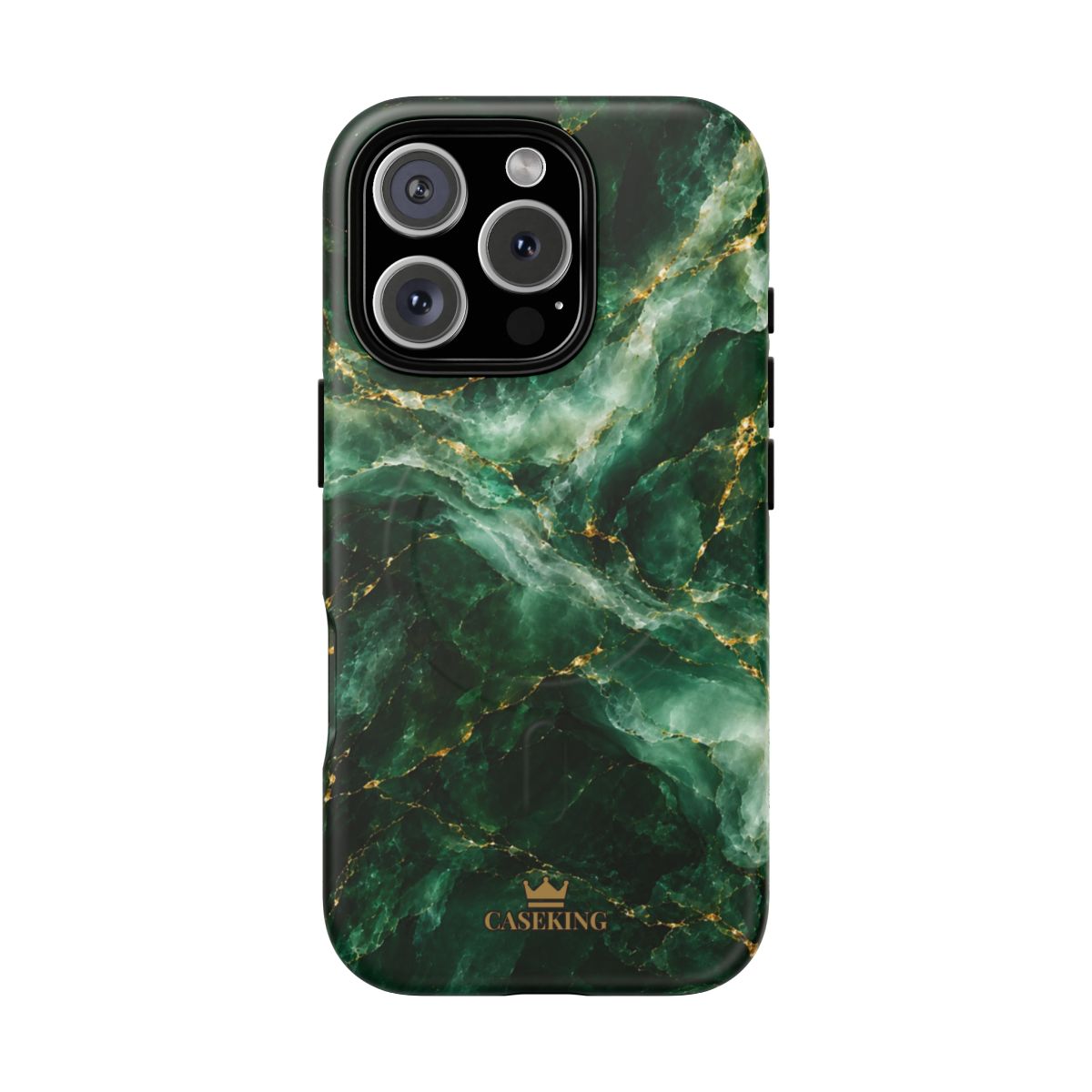Emerald Jade MagSafe-compatible tough case on iPhone 16 Pro, matte finish