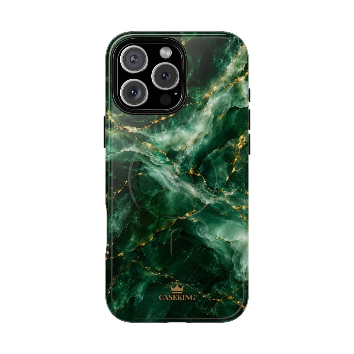 Emerald Jade MagSafe-compatible tough case on iPhone 16 Pro Max, glossy finish