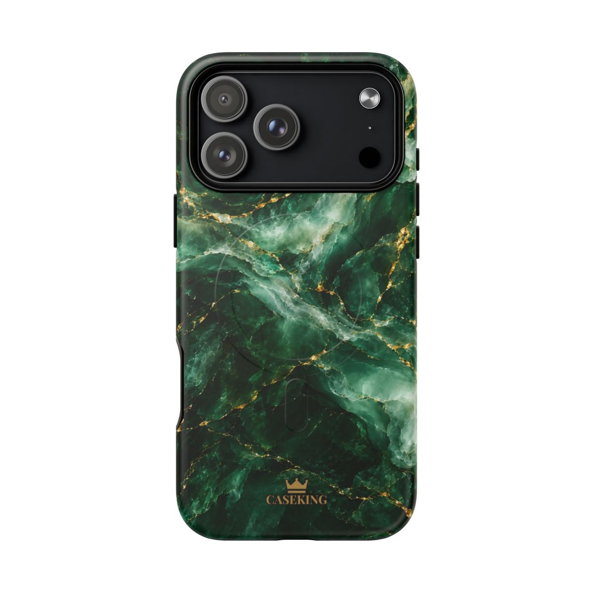 Emerald Jade MagSafe-compatible tough case on iPhone 18 Pro Max, matte finish