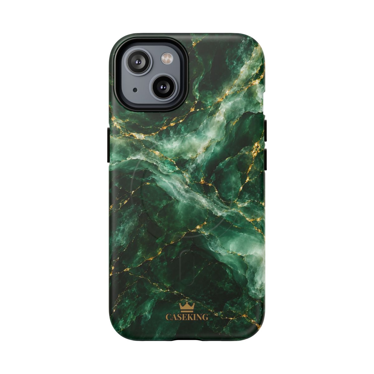 Emerald Jade MagSafe-compatible tough case on iPhone 14, matte finish