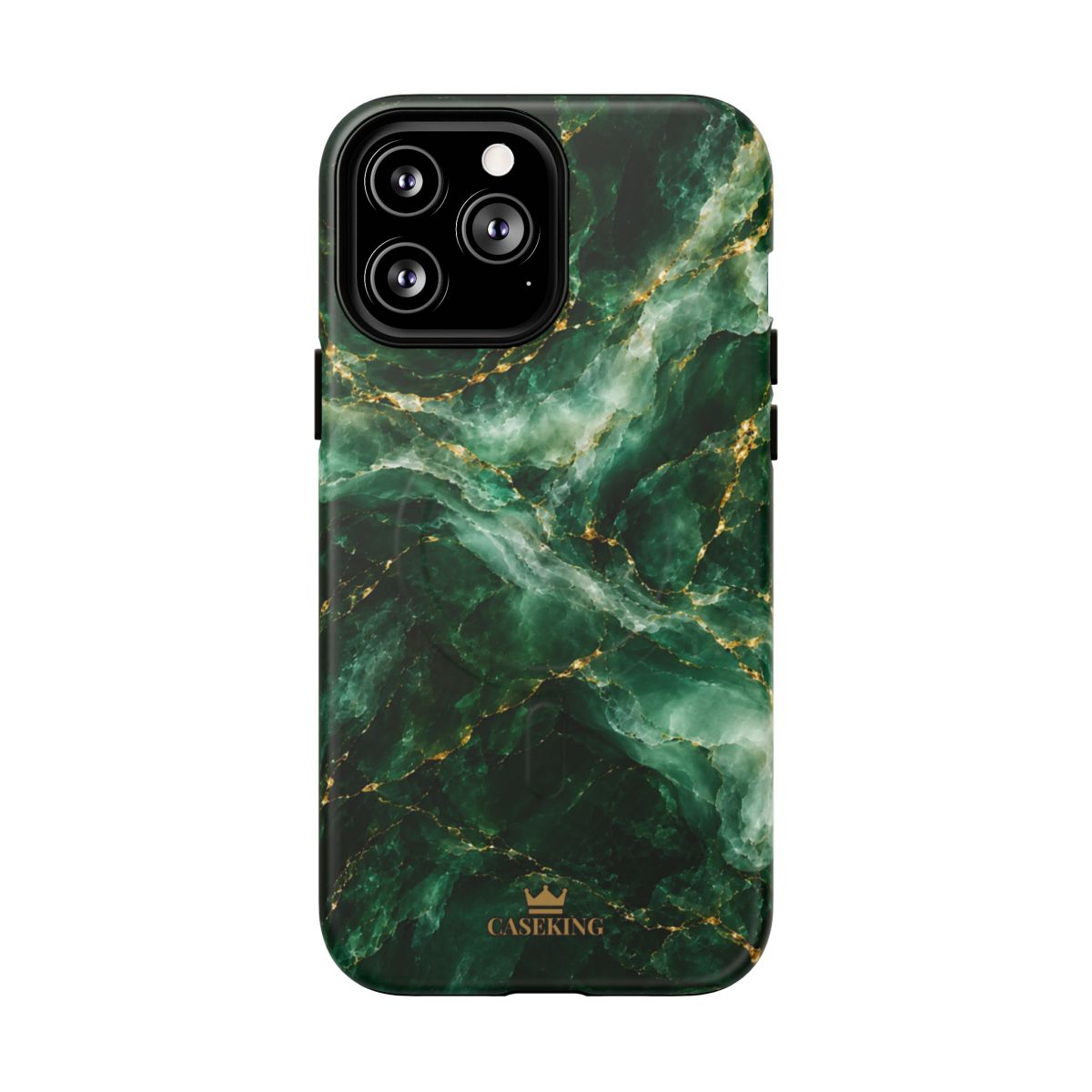 Emerald Jade MagSafe-compatible tough case on iPhone 13 Pro Max, matte finish