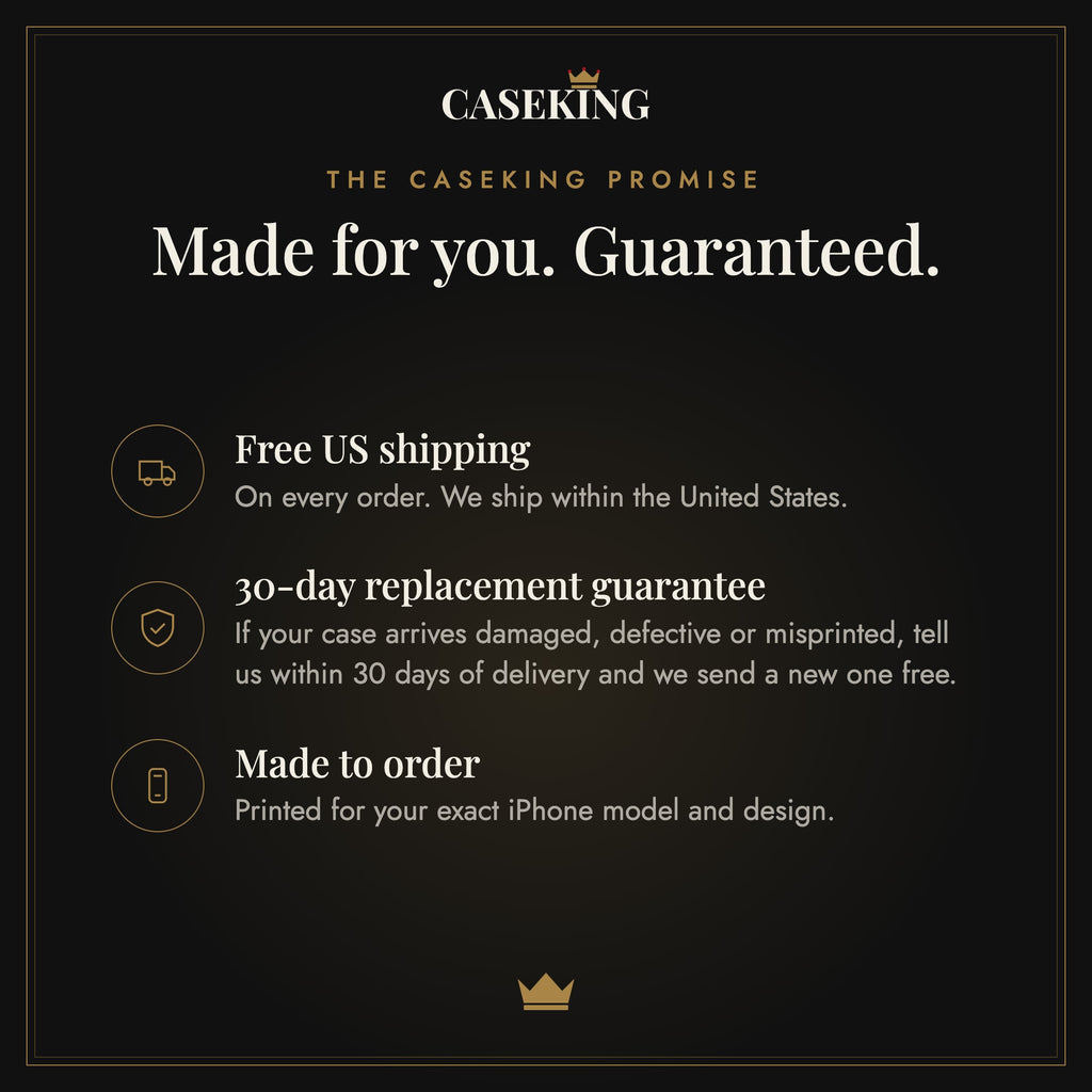 Emerald Reserve MagSafe-compatible tough case infographic 5: The CaseKing Promise