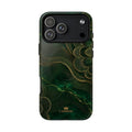 Emerald Reserve MagSafe-compatible tough case on iPhone 18 Pro Max, glossy finish