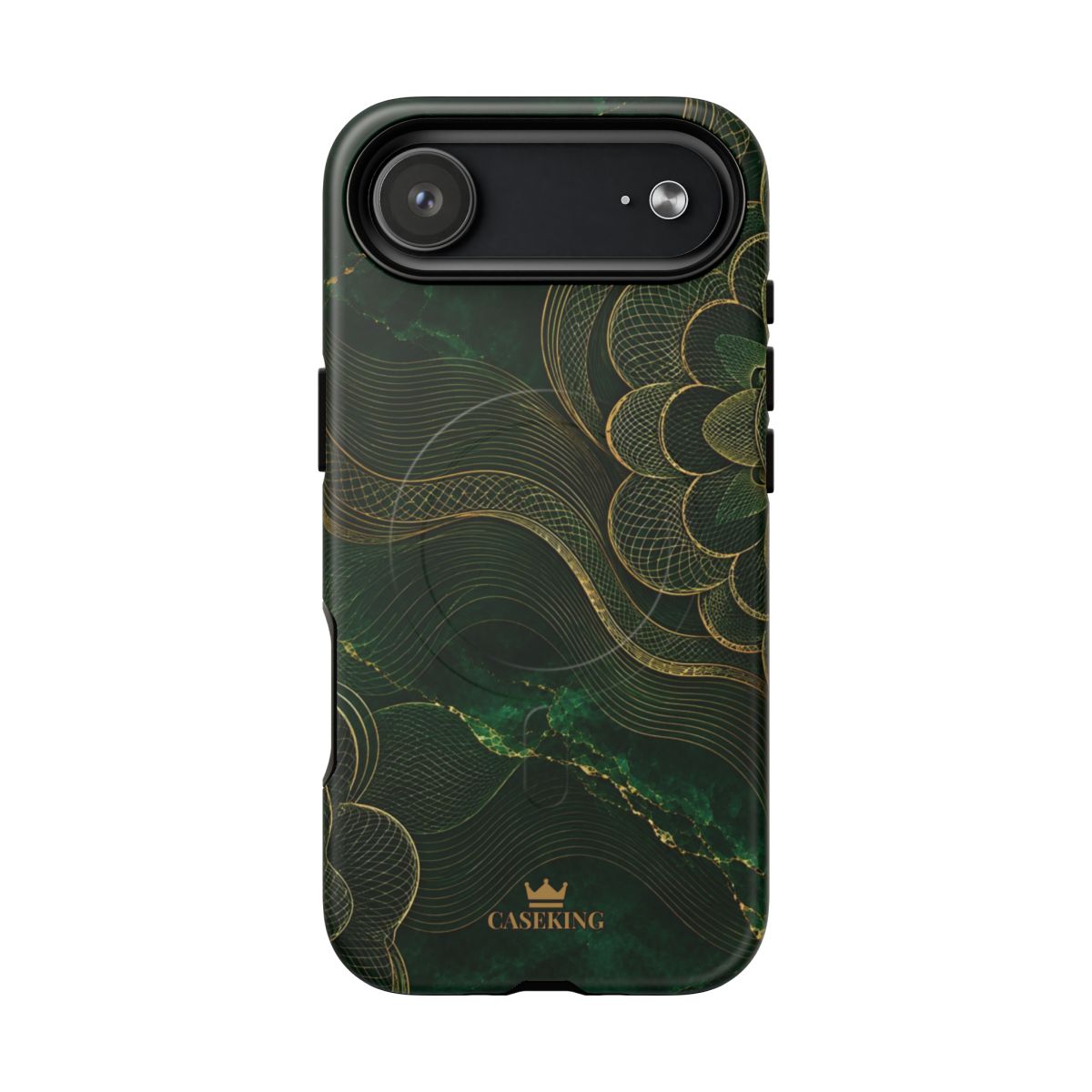 Emerald Reserve MagSafe-compatible tough case on iPhone 17 Air, matte finish