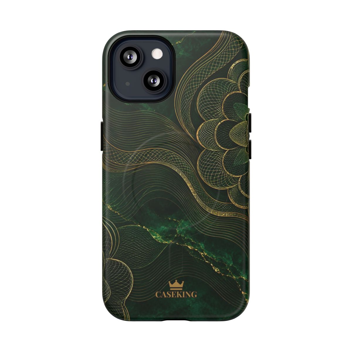 Emerald Reserve MagSafe-compatible tough case on iPhone 13, matte finish