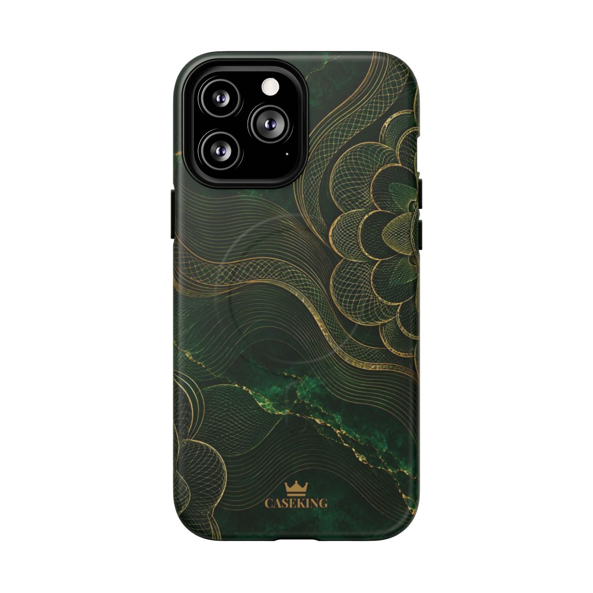 Emerald Reserve MagSafe-compatible tough case on iPhone 13 Pro Max, matte finish