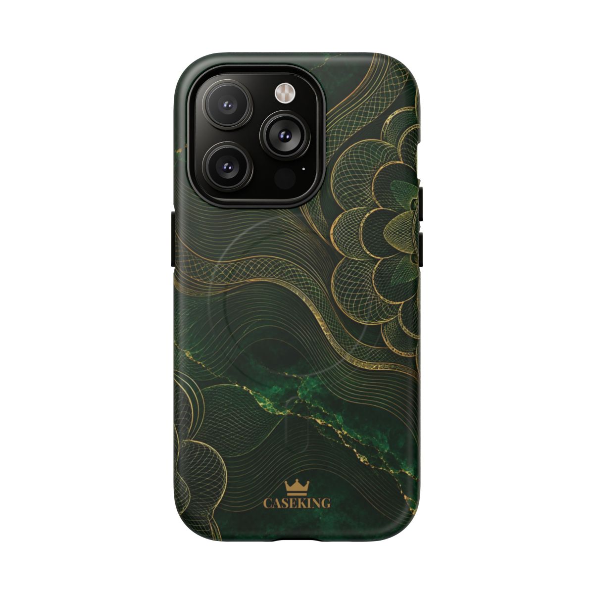 Emerald Reserve MagSafe-compatible tough case on iPhone 14 Pro, matte finish
