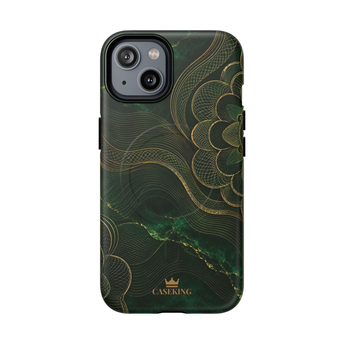 Emerald Reserve MagSafe-compatible tough case on iPhone 14, matte finish