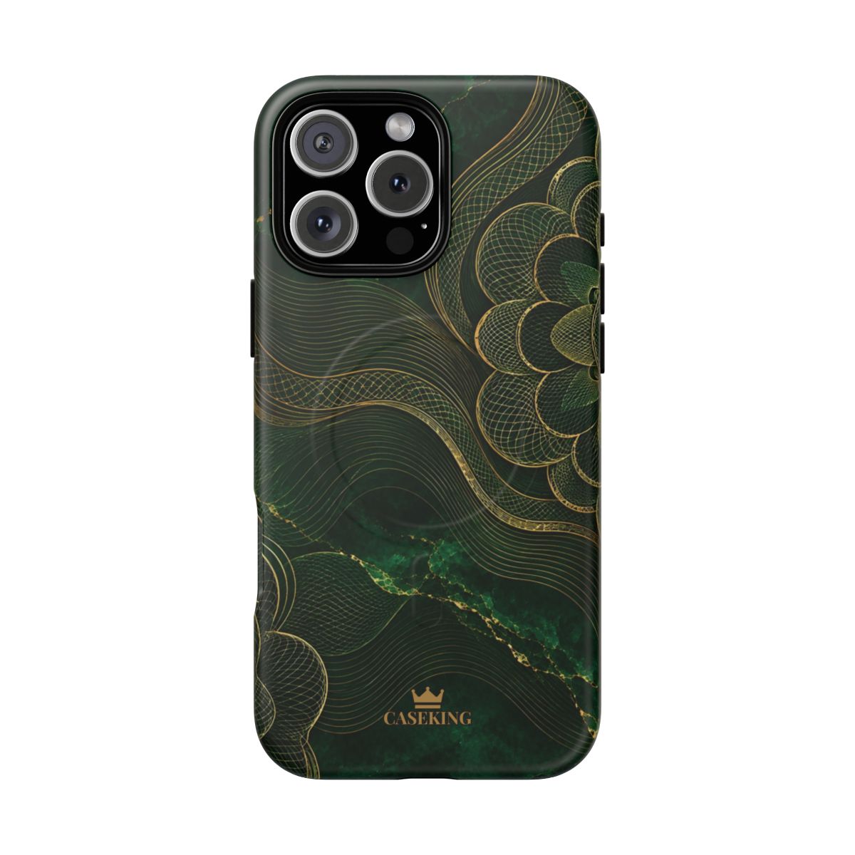 Emerald Reserve MagSafe-compatible tough case on iPhone 16 Pro Max, matte finish