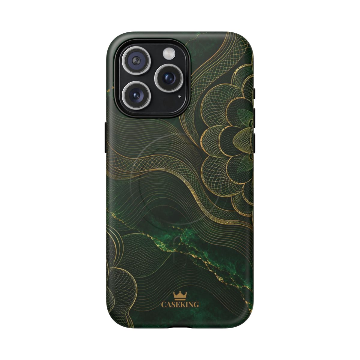 Emerald Reserve MagSafe-compatible tough case on iPhone 15 Pro Max, matte finish