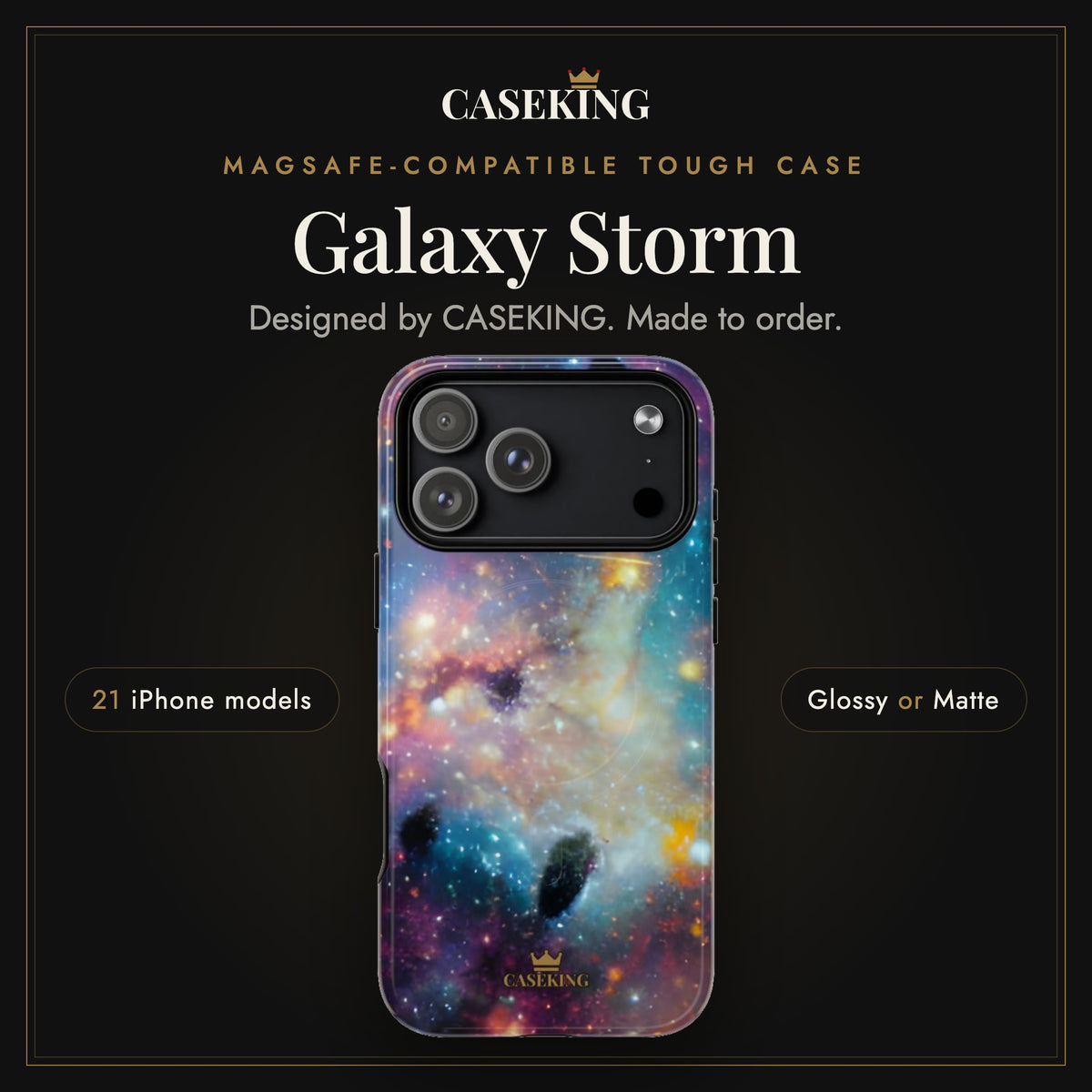 Galaxy Storm MagSafe-compatible tough case infographic 1: Hero
