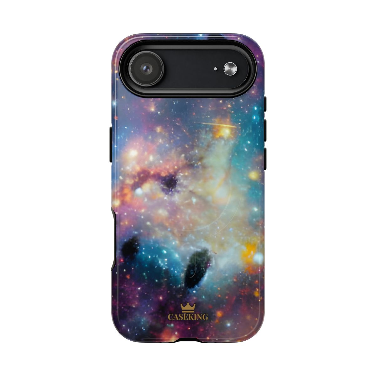 Galaxy Storm MagSafe-compatible tough case on iPhone 17 Air, glossy finish