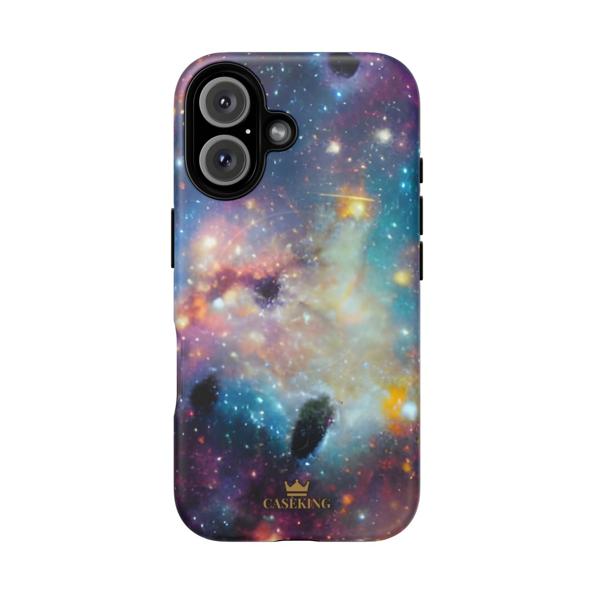 Galaxy Storm MagSafe-compatible tough case on iPhone 16, matte finish