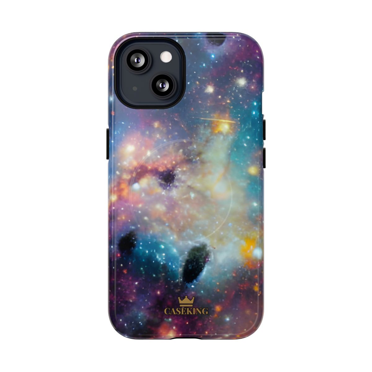 Galaxy Storm MagSafe-compatible tough case on iPhone 13, glossy finish