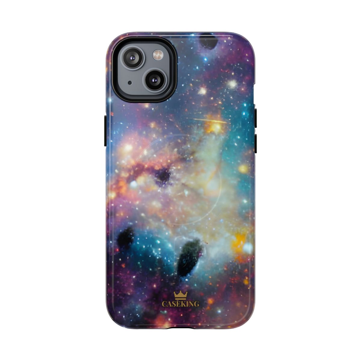 Galaxy Storm MagSafe-compatible tough case on iPhone 14 Plus, glossy finish