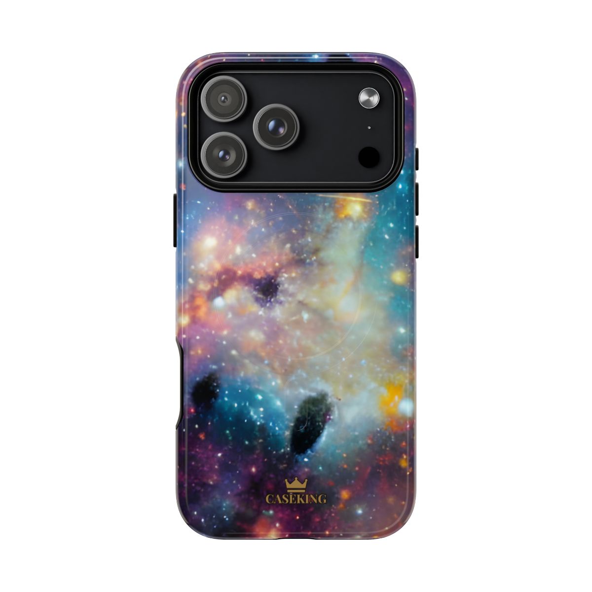 Galaxy Storm MagSafe-compatible tough case on iPhone 17 Pro Max, glossy finish