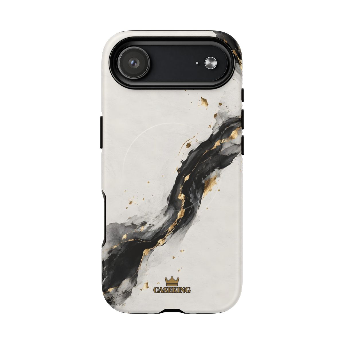 Ink & Gold MagSafe-compatible tough case on iPhone 17 Air, matte finish